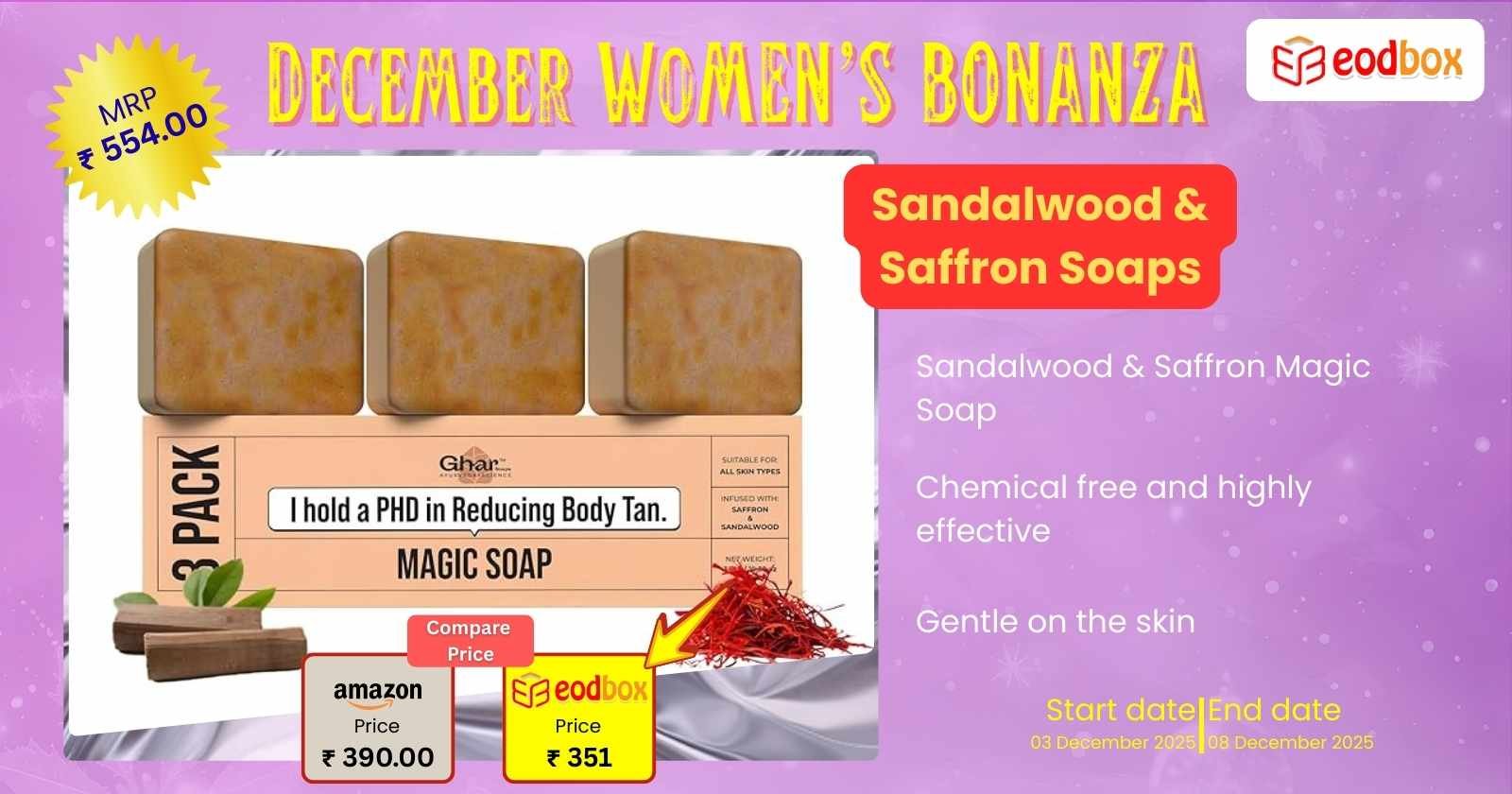 Ghar Soaps Sandalwood & Saffron Soaps 787