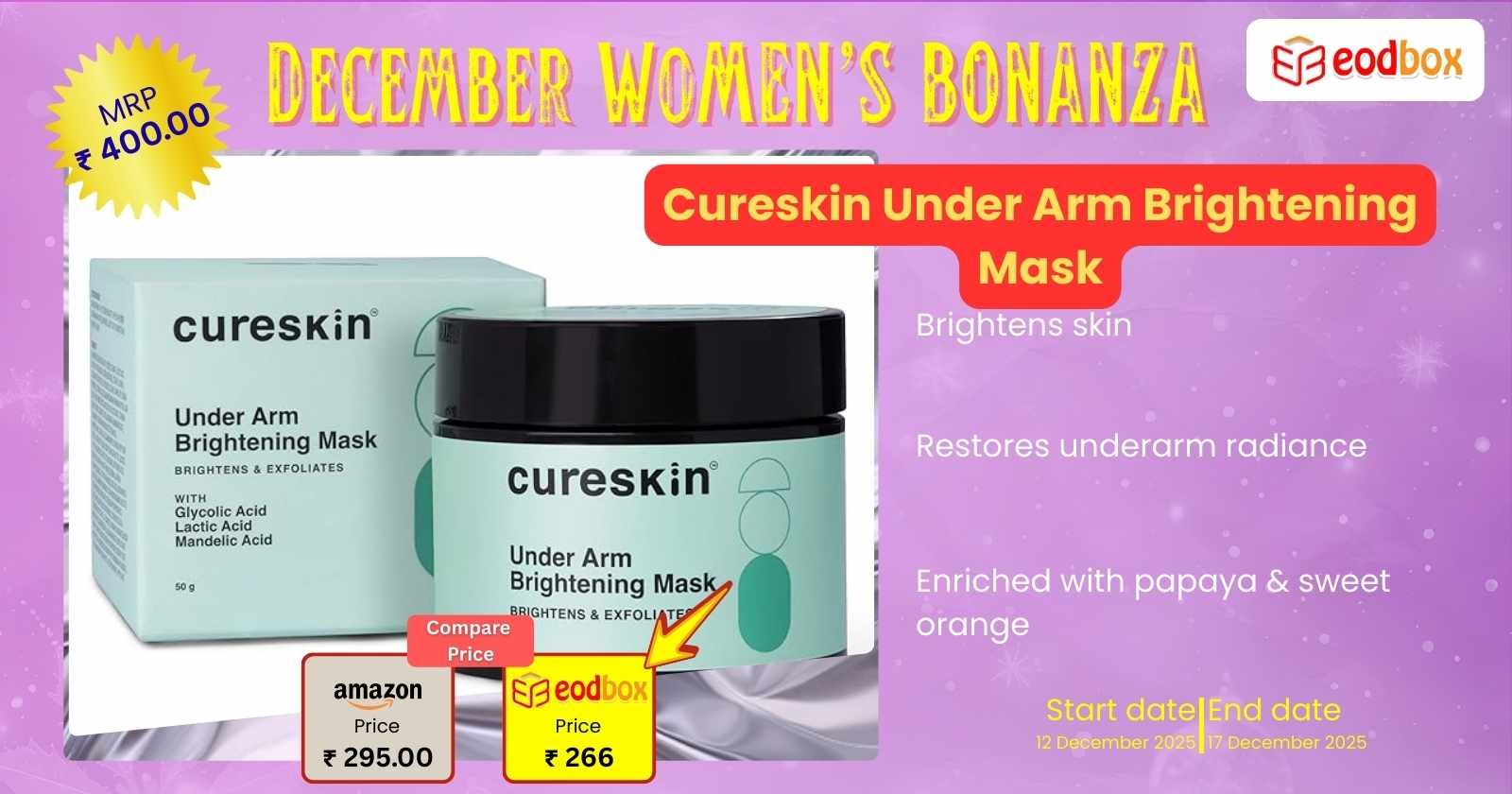 Cureskin Under Arm Brightening Mask 857